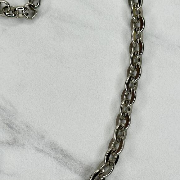 Minimalist Silver Chain Link Belt Y2K Simple Extra Small/Small (XS/S) ✨ - Picture 5 of 10